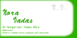 nora vadas business card