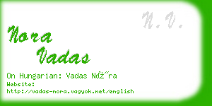 nora vadas business card